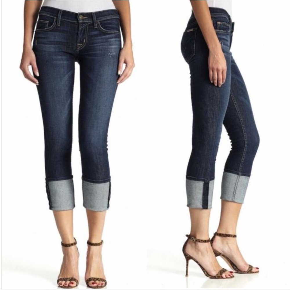 Hudson Muse Crop Skinny Jean w 5” Cuff sz 27 NWT
